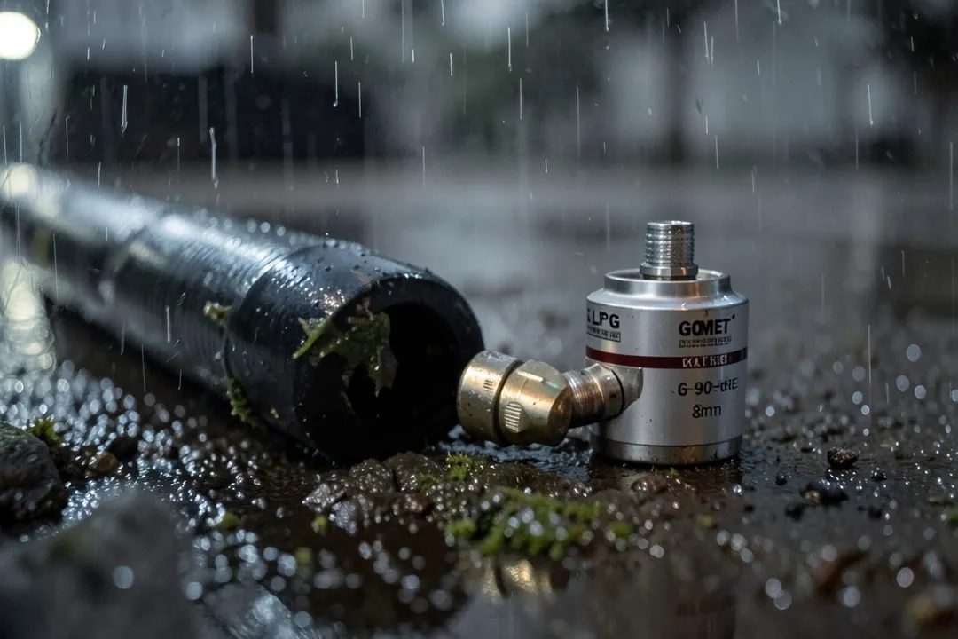 Комплект для пласт.трубы Gomet G 90* 8 мм